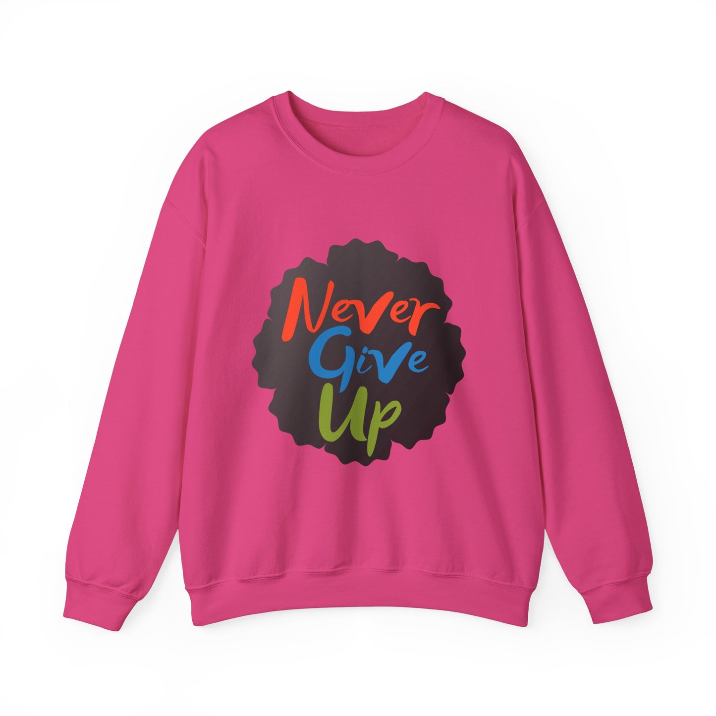 Never Give Up Unisex Heavy Blend™ Crewneck Sweatshirt