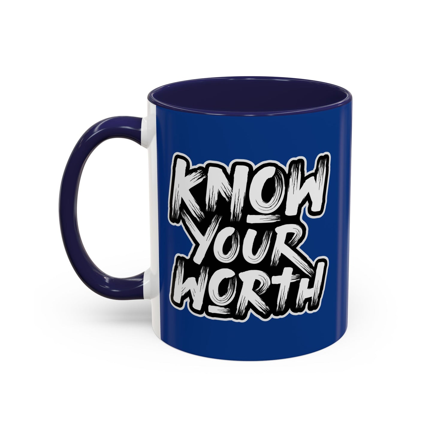 Know Your Worth Accent Coffee Mug (11, 15oz)