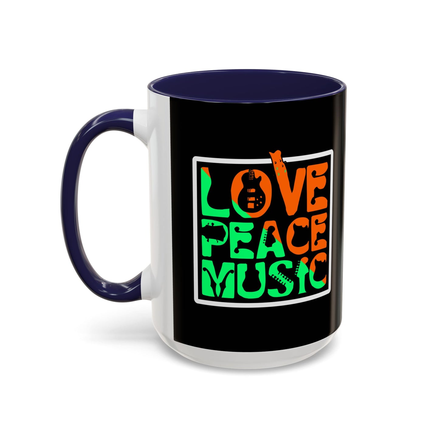Love Peace Music Accent Coffee Mug (11, 15oz)