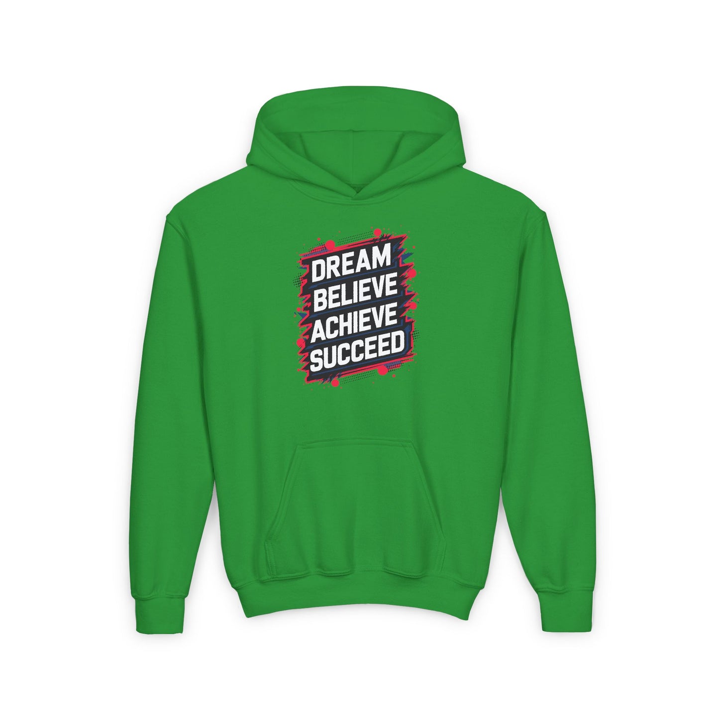 Dream Velieve Achieve SucceedDream Velieve Achieve Succeed Youth Heavy Blend Hooded Sweatshirt