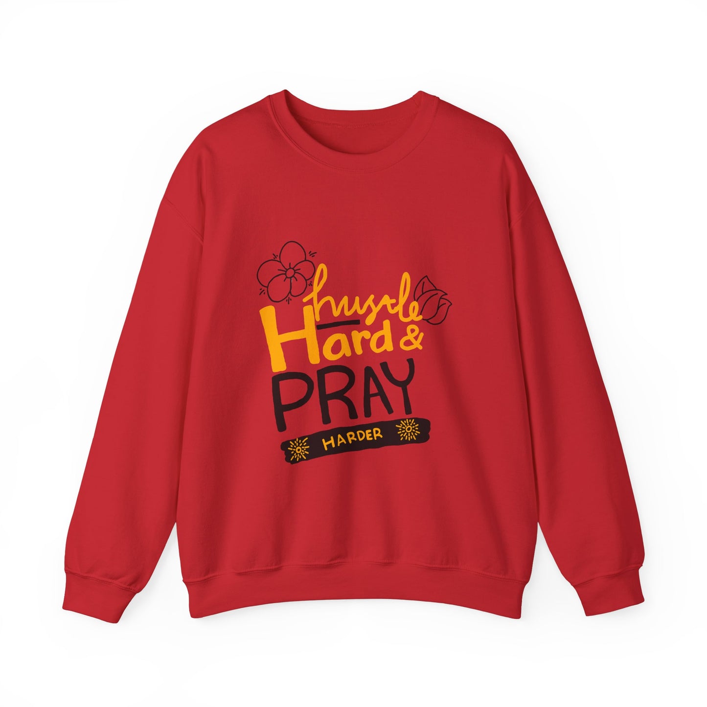 Hustle Hard And Pray Harder Unisex Heavy Blend™ Crewneck Sweatshirt