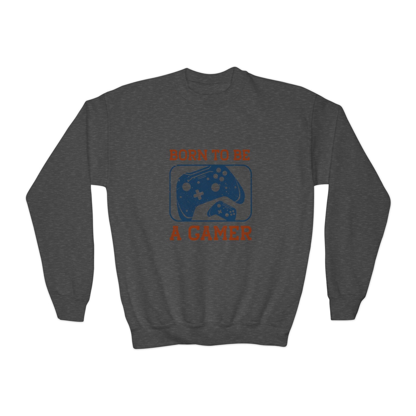Born To Be A Gamer Youth Crewneck Sweatshirt