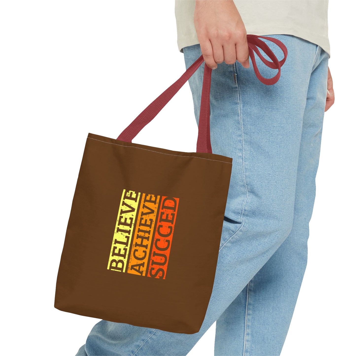 Believe Achieve Succed Tote Bag (AOP)