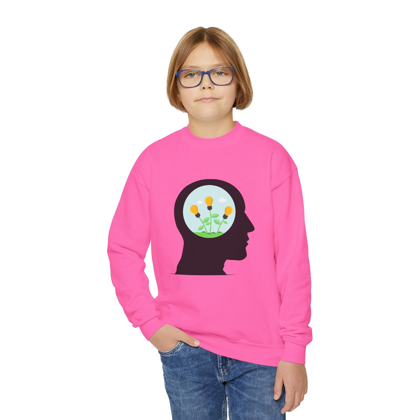 Mindset And Positive Thoughts Youth Crewneck Sweatshirt