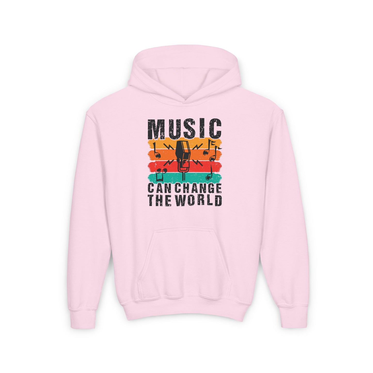 Music Can Change The World Youth Heavy Blend Hooded Sweatshirt
