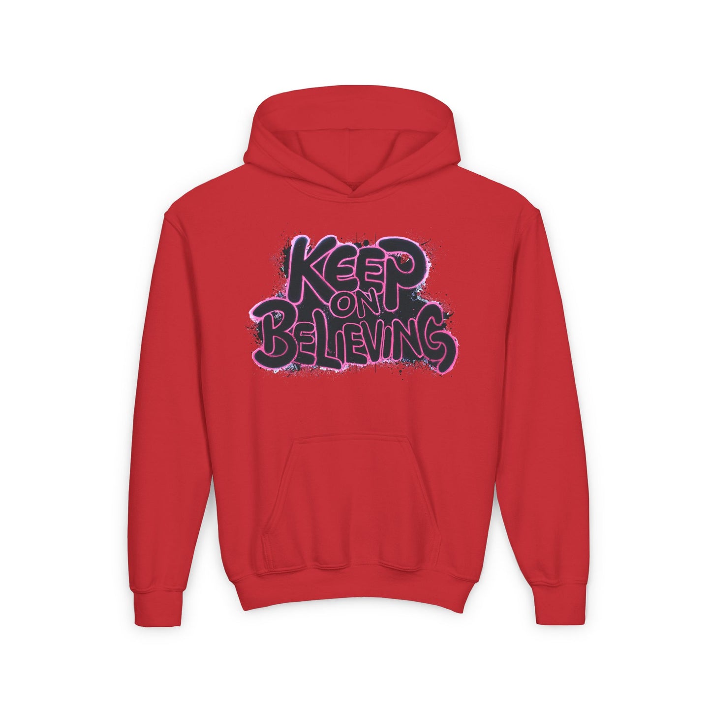 Keep On Believing Youth Heavy Blend Hooded Sweatshirt