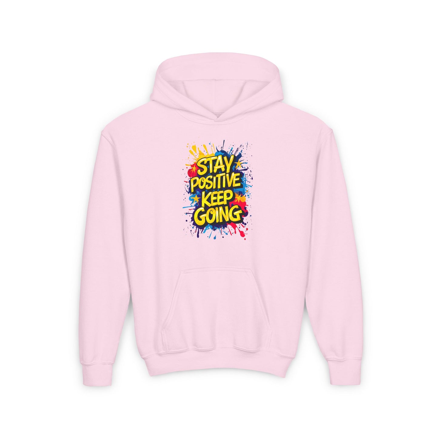 Stay Positive Keep Going Youth Heavy Blend Hooded Sweatshirt