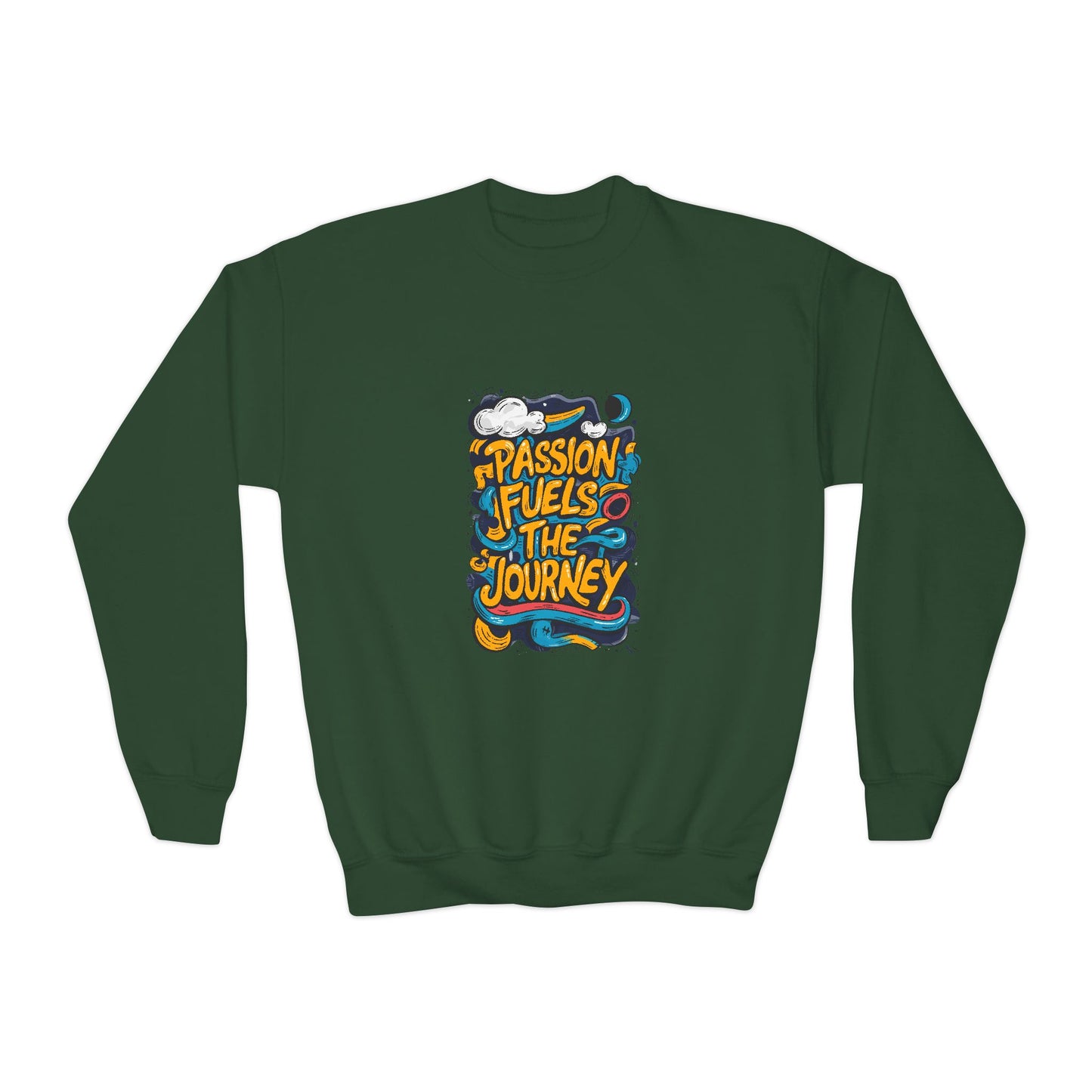 Passion Fuels The Journey Youth Crewneck Sweatshirt