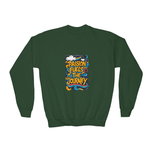 Passion Fuels The Journey Youth Crewneck Sweatshirt