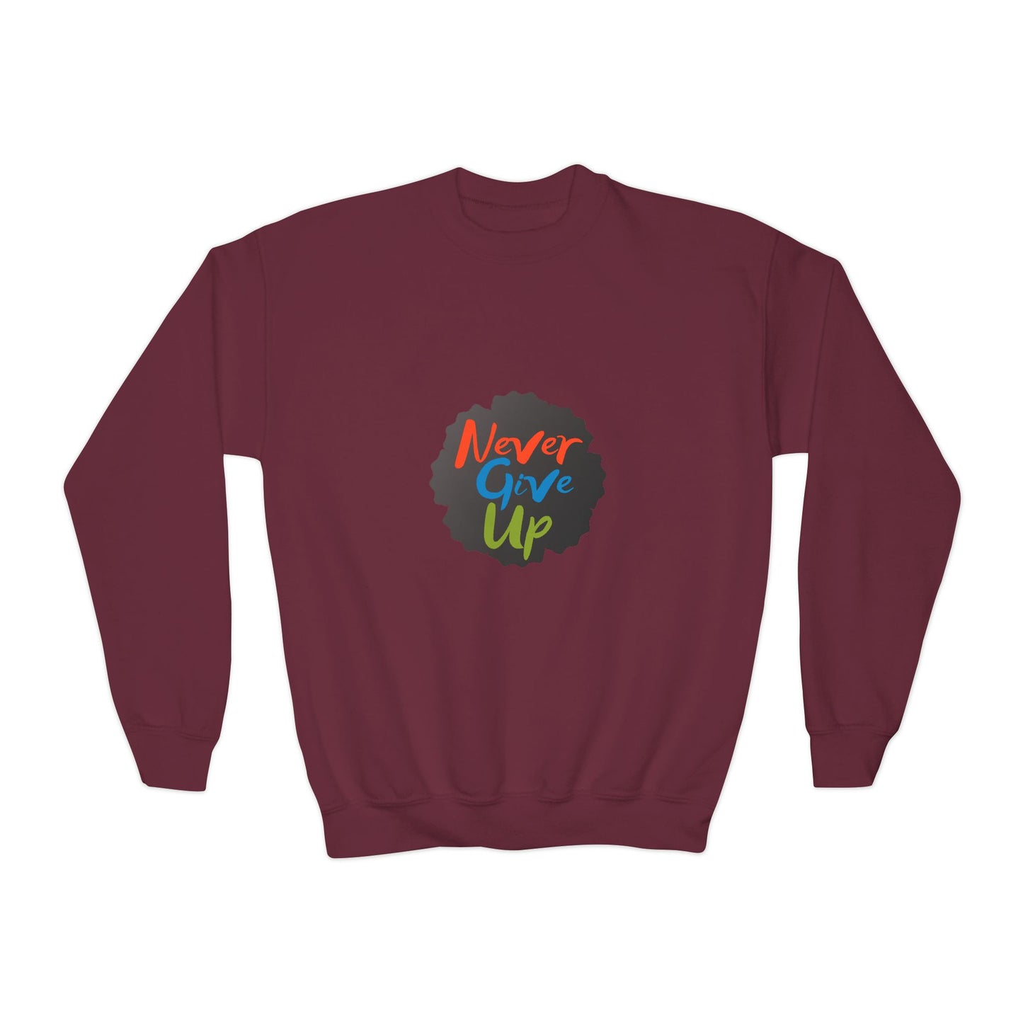 Never Give Up Youth Crewneck Sweatshirt