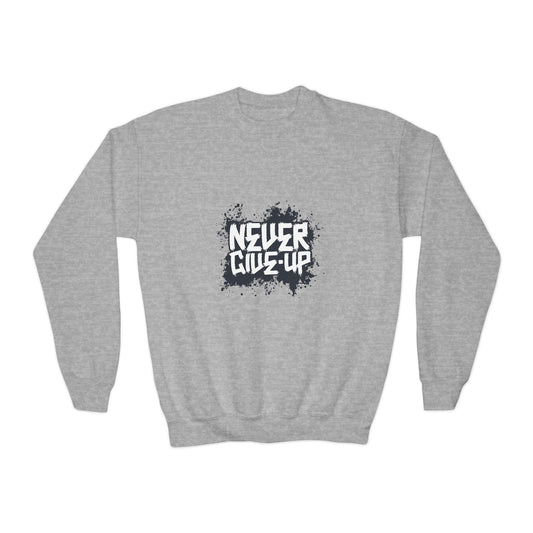 Never Give Up Youth Crewneck Sweatshirt