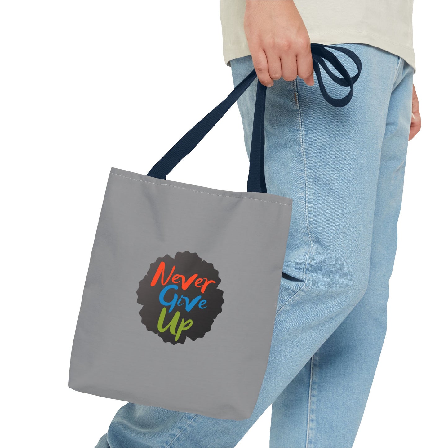 Never Give Up Tote Bag (AOP)
