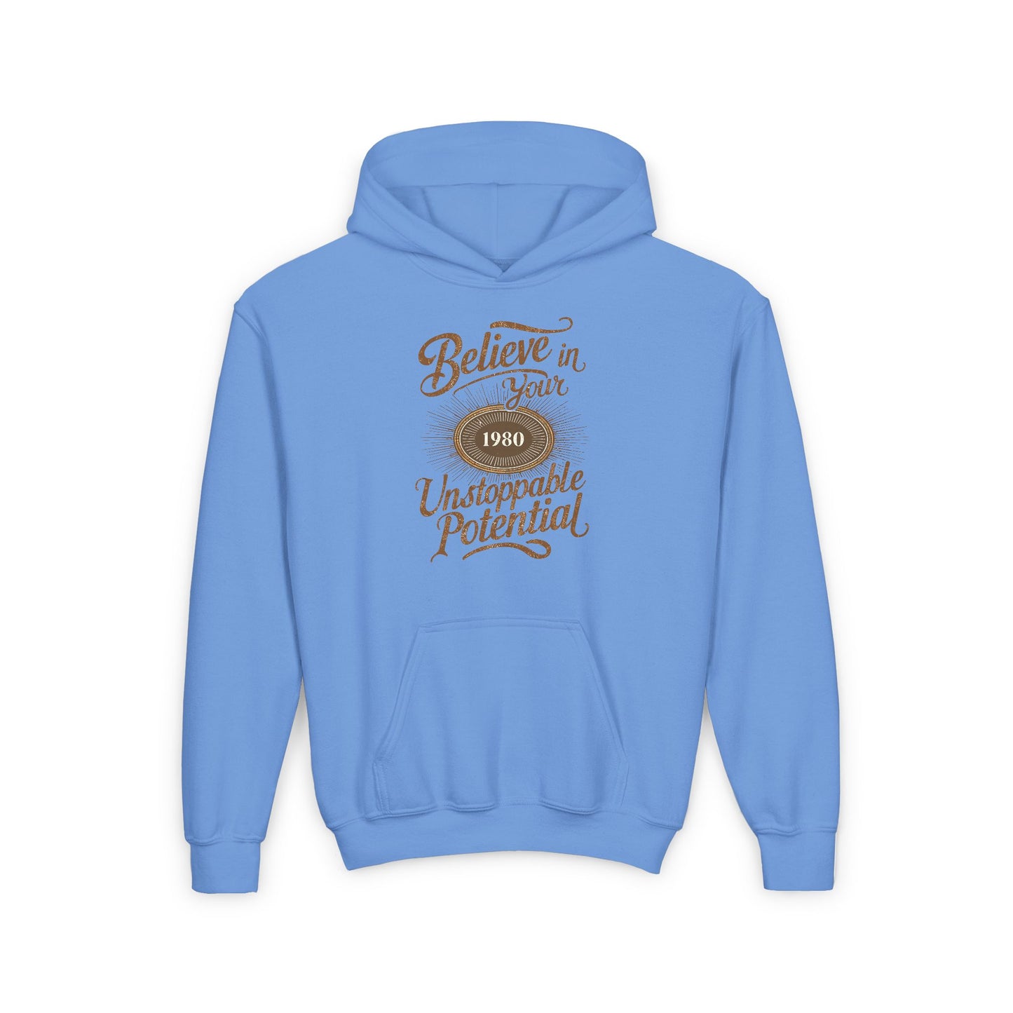 Believe In Your Unstopable Potential Youth Heavy Blend Hooded Sweatshirt