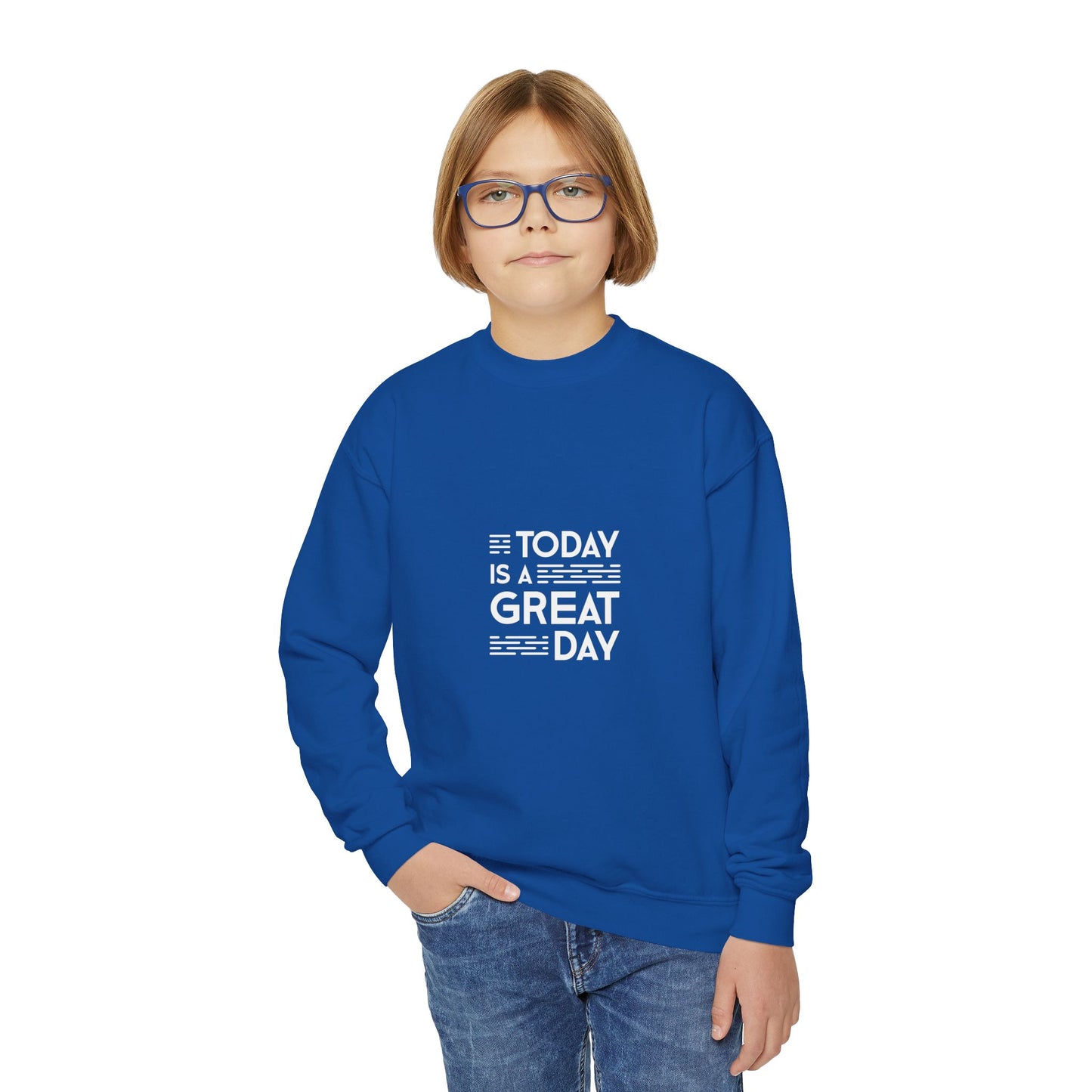 Today Is A Great Day Youth Crewneck Sweatshirt