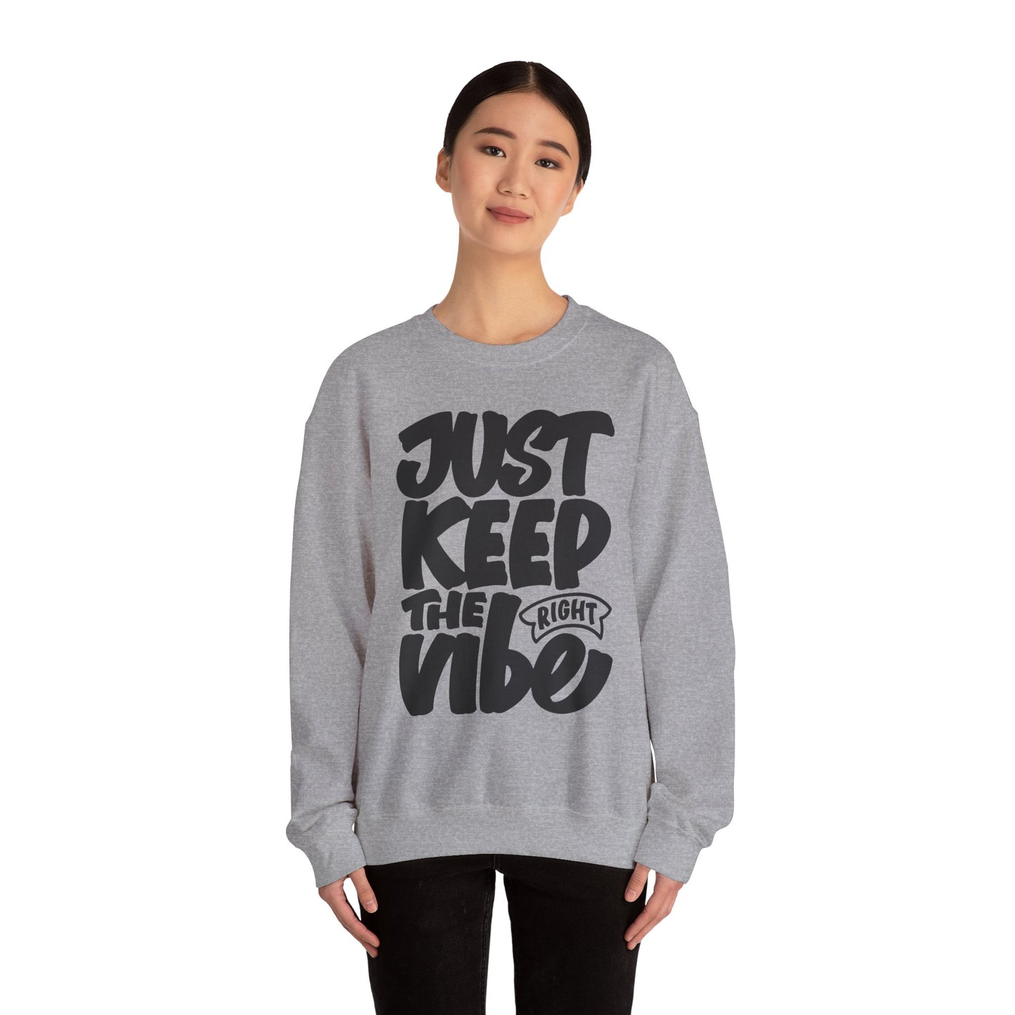 Just Keep The Right Vibe Unisex Heavy Blend™ Crewneck Sweatshirt