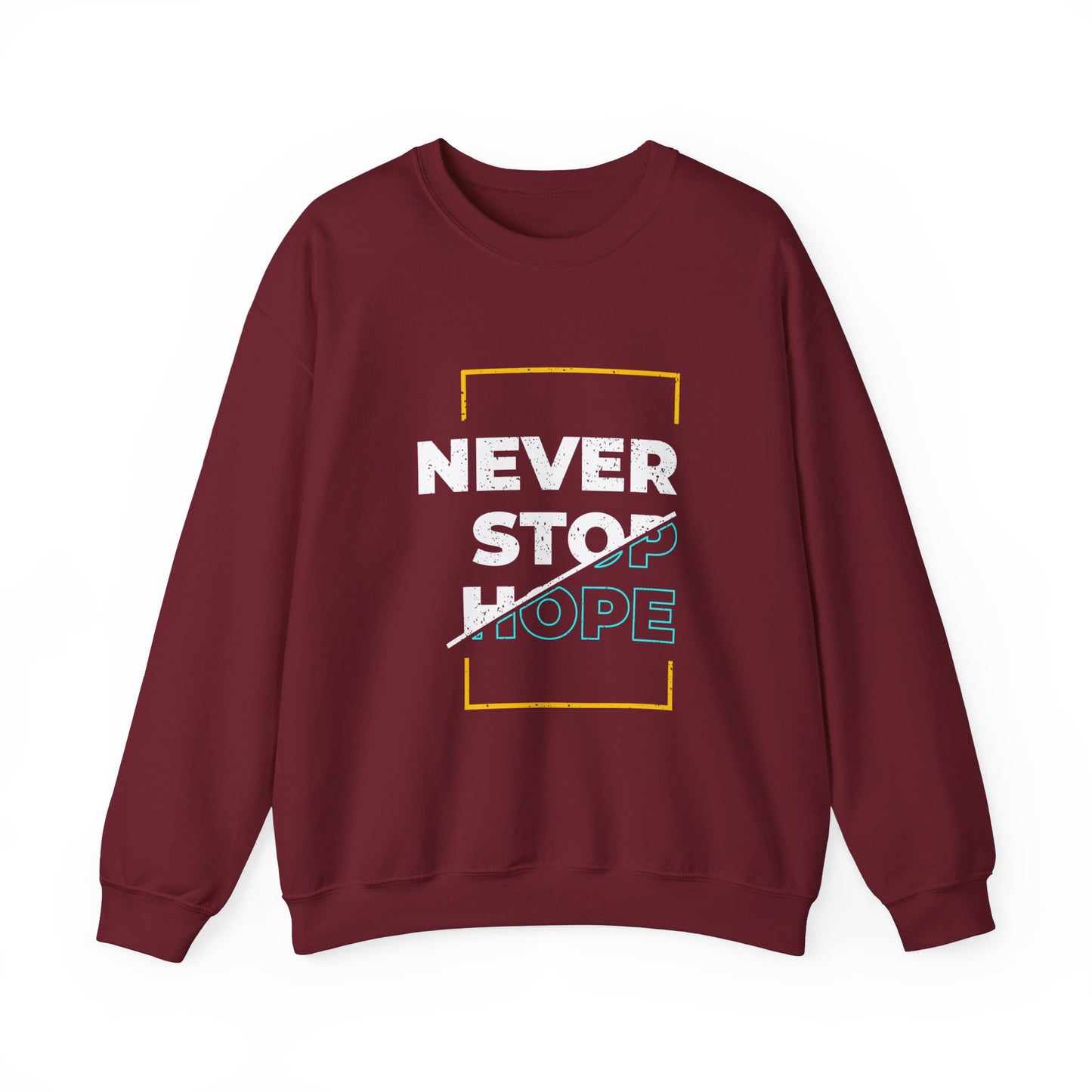 Never Stop Hope Unisex Heavy Blend™ Crewneck Sweatshirt
