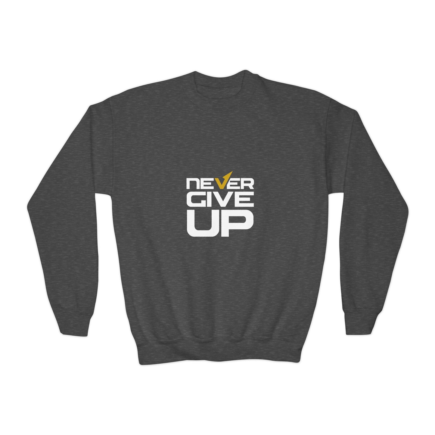 Never Give Up Youth Crewneck Sweatshirt