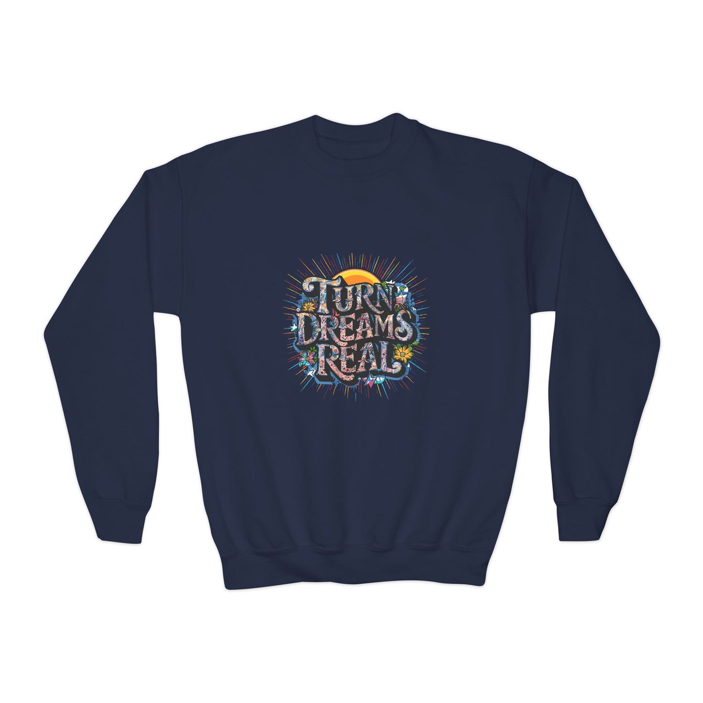 Turns Dreams Real Youth Crewneck Sweatshirt