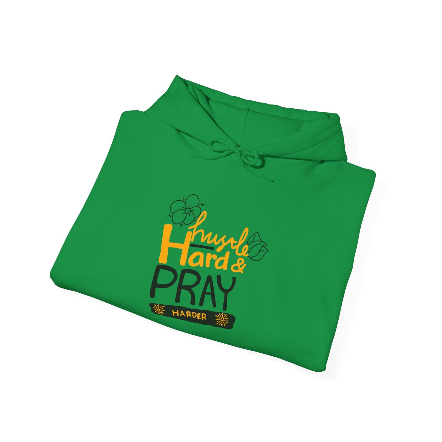 Hustle Hard And Pray Harder Unisex Heavy Blend™ Hooded Sweatshirt