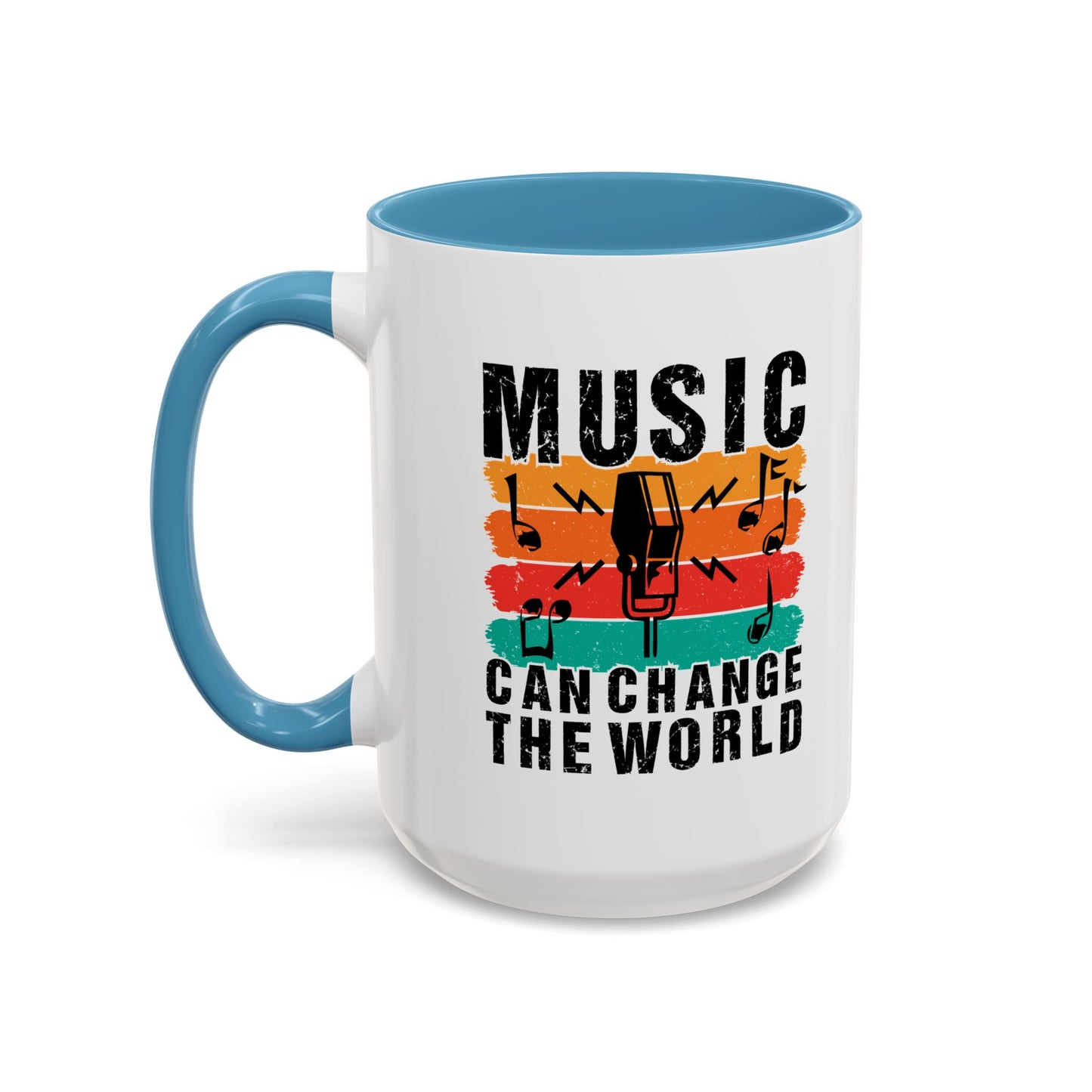 Music Can Change The World Accent Coffee Mug (11, 15oz)