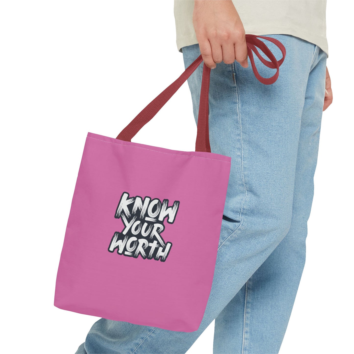 Know Your Worth Tote Bag (AOP)