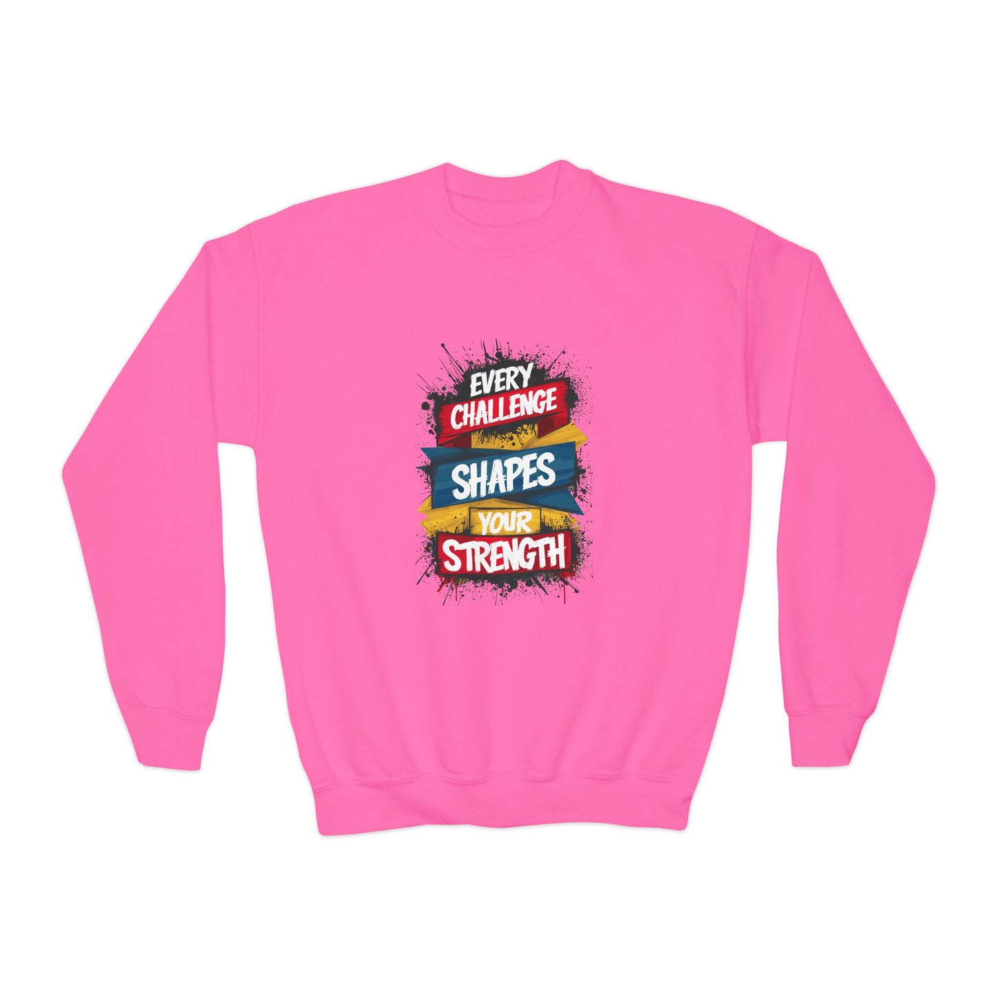 Every Challenge Shapes Your Strength Youth Crewneck Sweatshirt