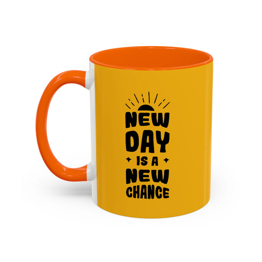 New Day Is A New Change Accent Coffee Mug (11, 15oz)