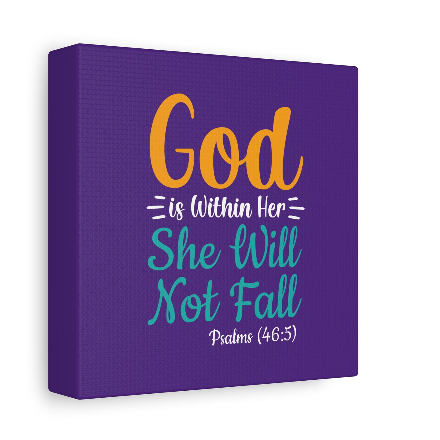 God Is Within Her She Will Not Fall Matte Canvas, Stretched, 1.25"