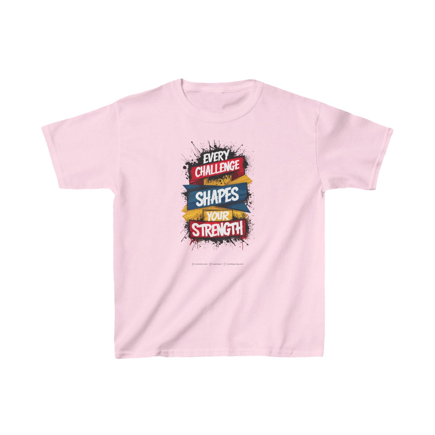 Every Challenge Shapes Your Strength Kids Heavy Cotton™ Tee