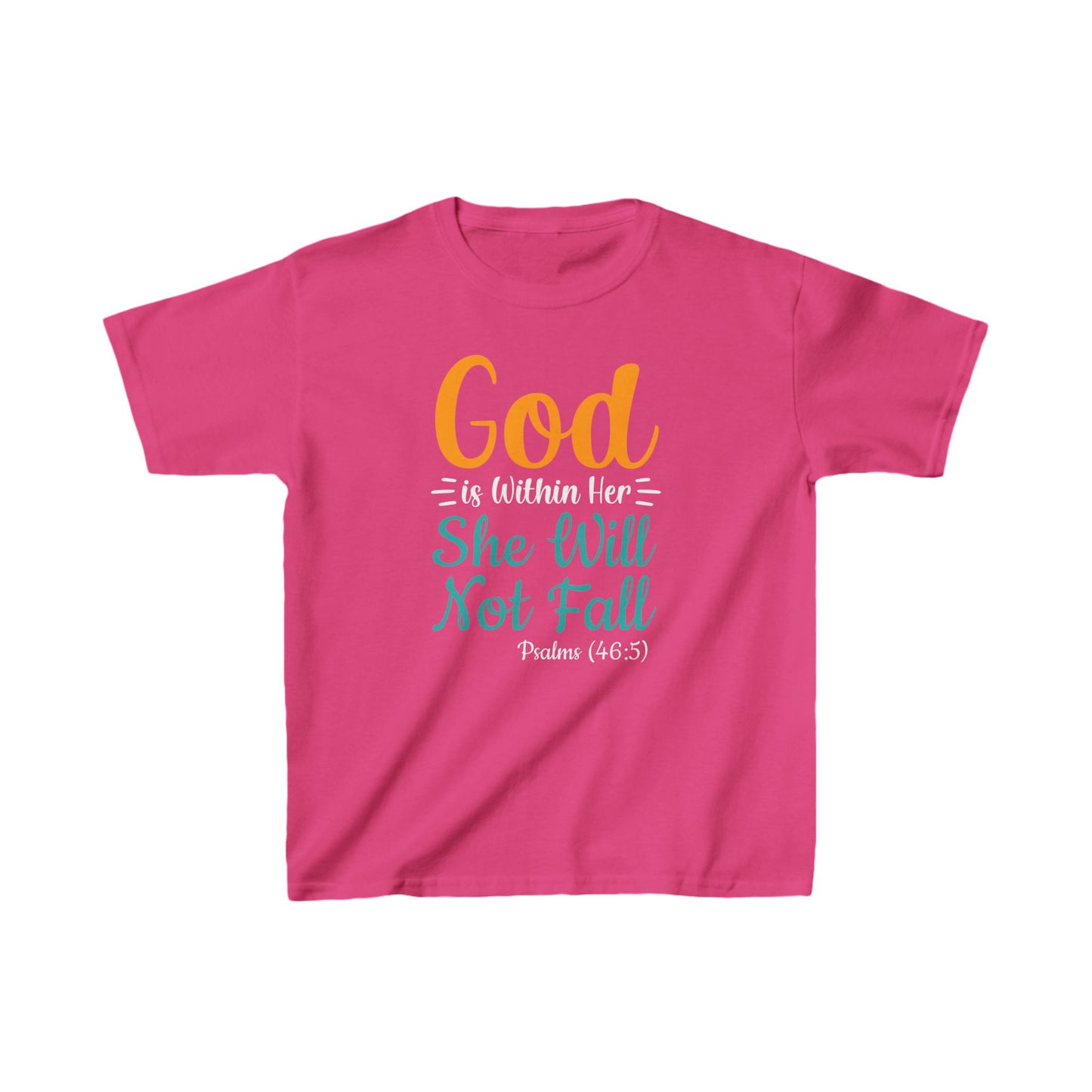 Good Is Within Her She Will Not Fall Kids Heavy Cotton™ Tee