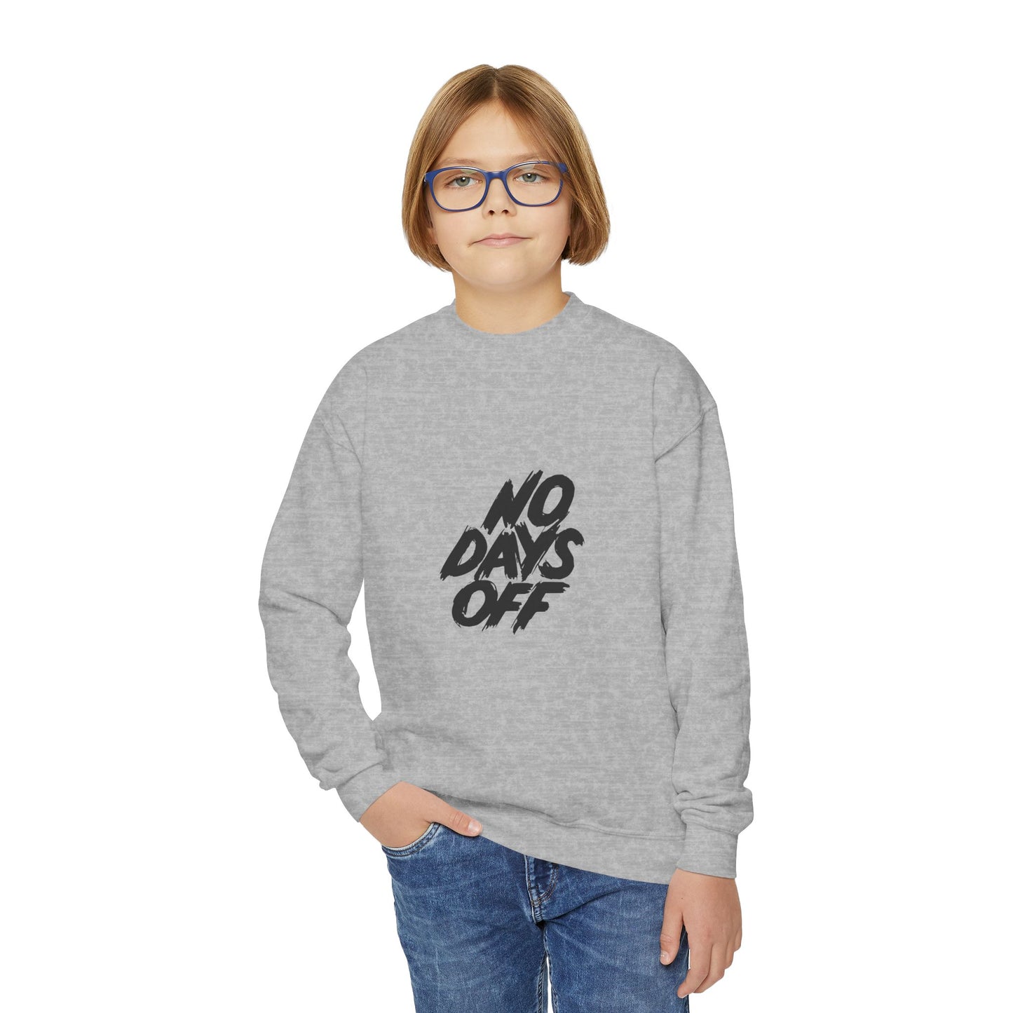 No Days Off Youth Crewneck Sweatshirt