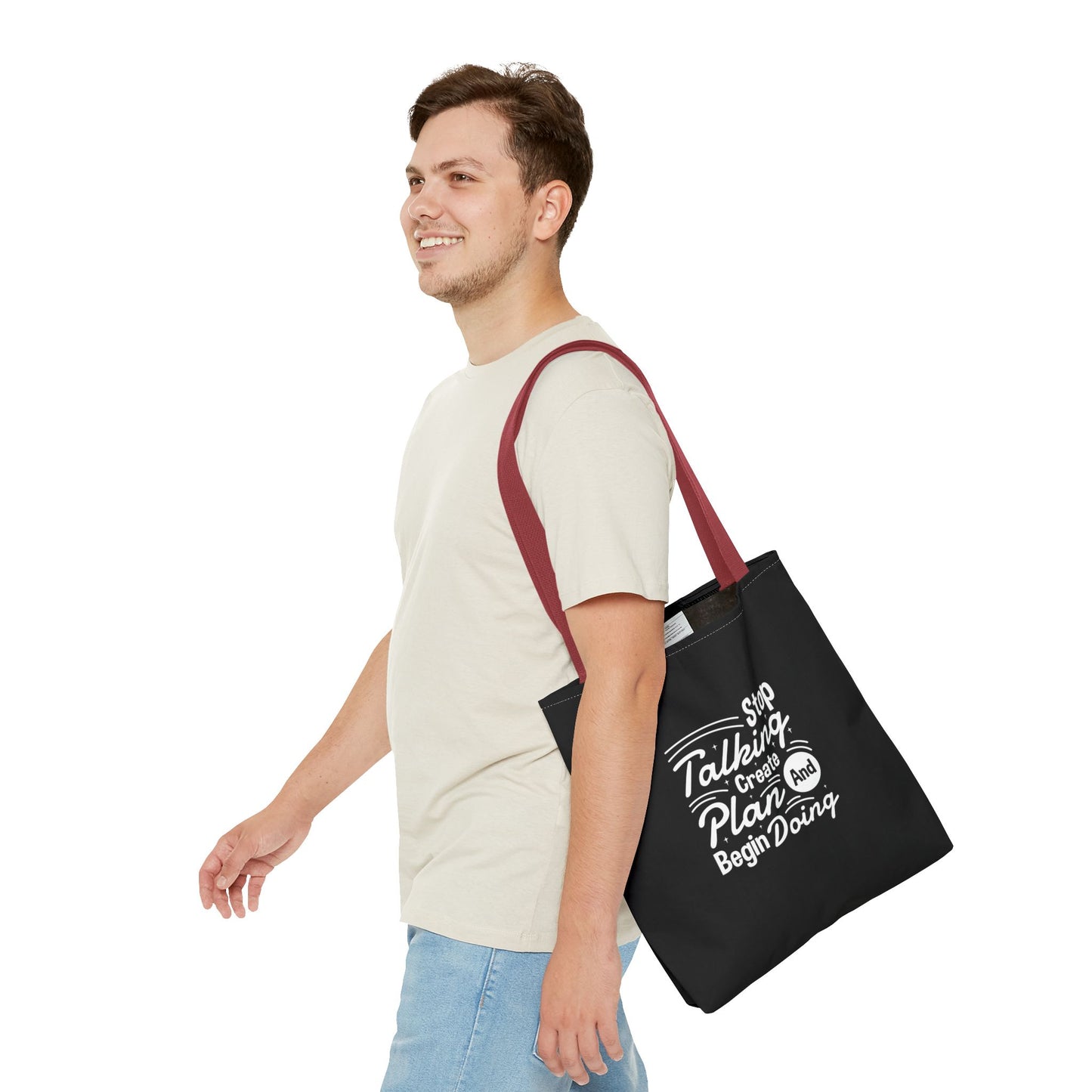 Stop Talking Create Plan And Begin Doing Tote Bag (AOP)