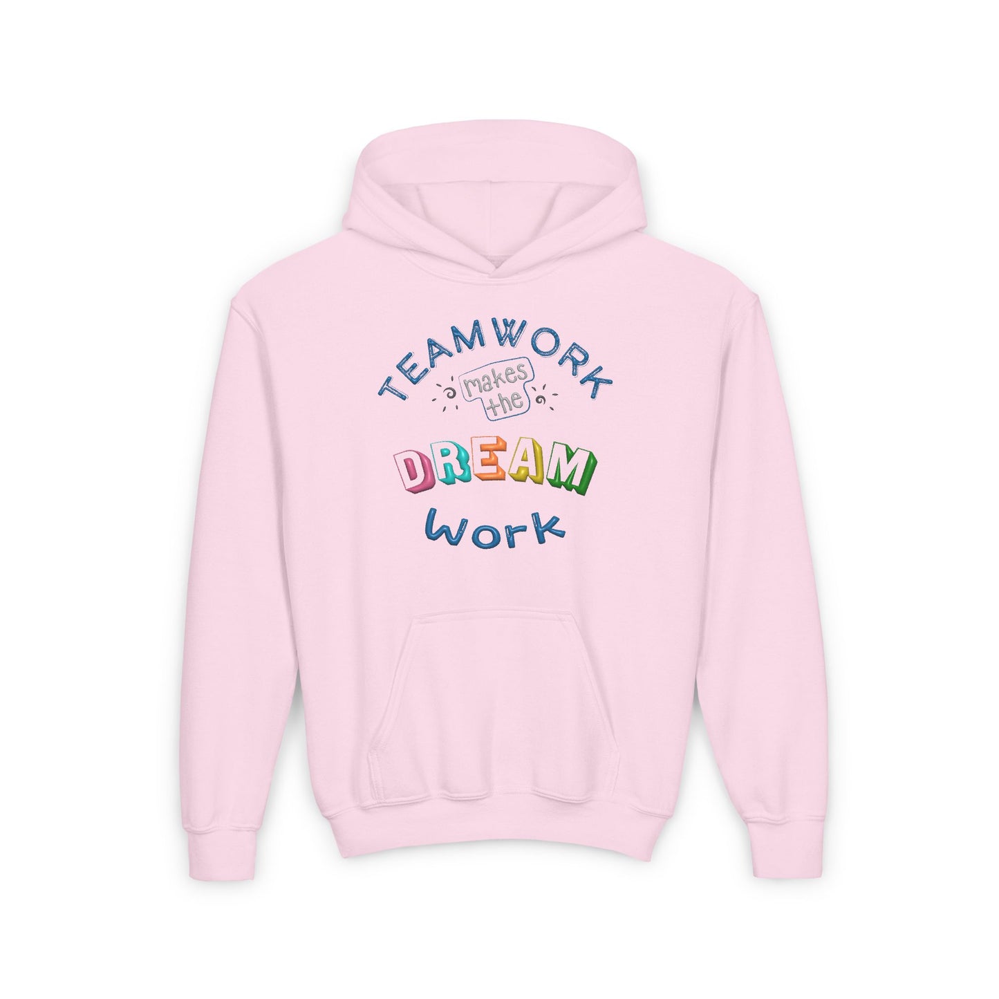 Team Work Makes The Dream Work Youth Heavy Blend Hooded Sweatshirt