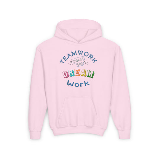 Team Work Makes The Dream Work Youth Heavy Blend Hooded Sweatshirt