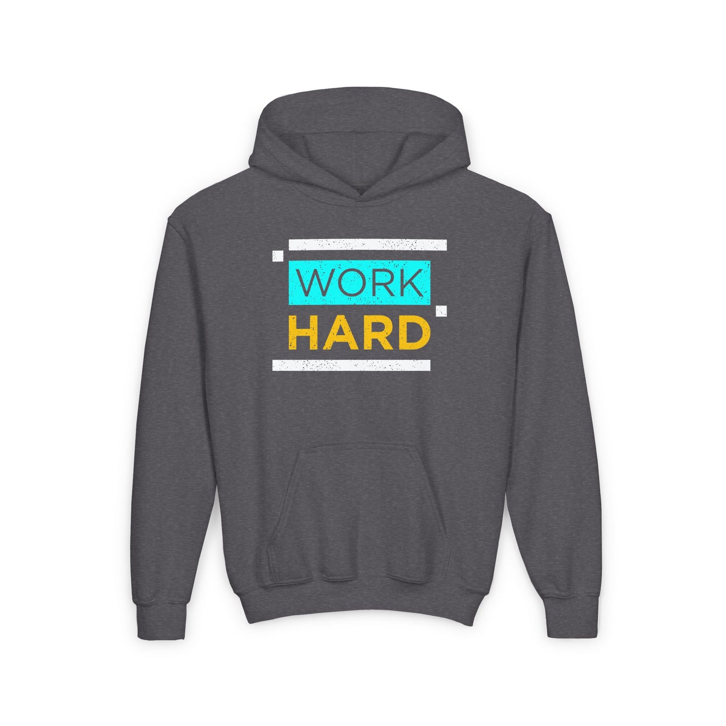 Work Hard Youth Heavy Blend Hooded Sweatshirt