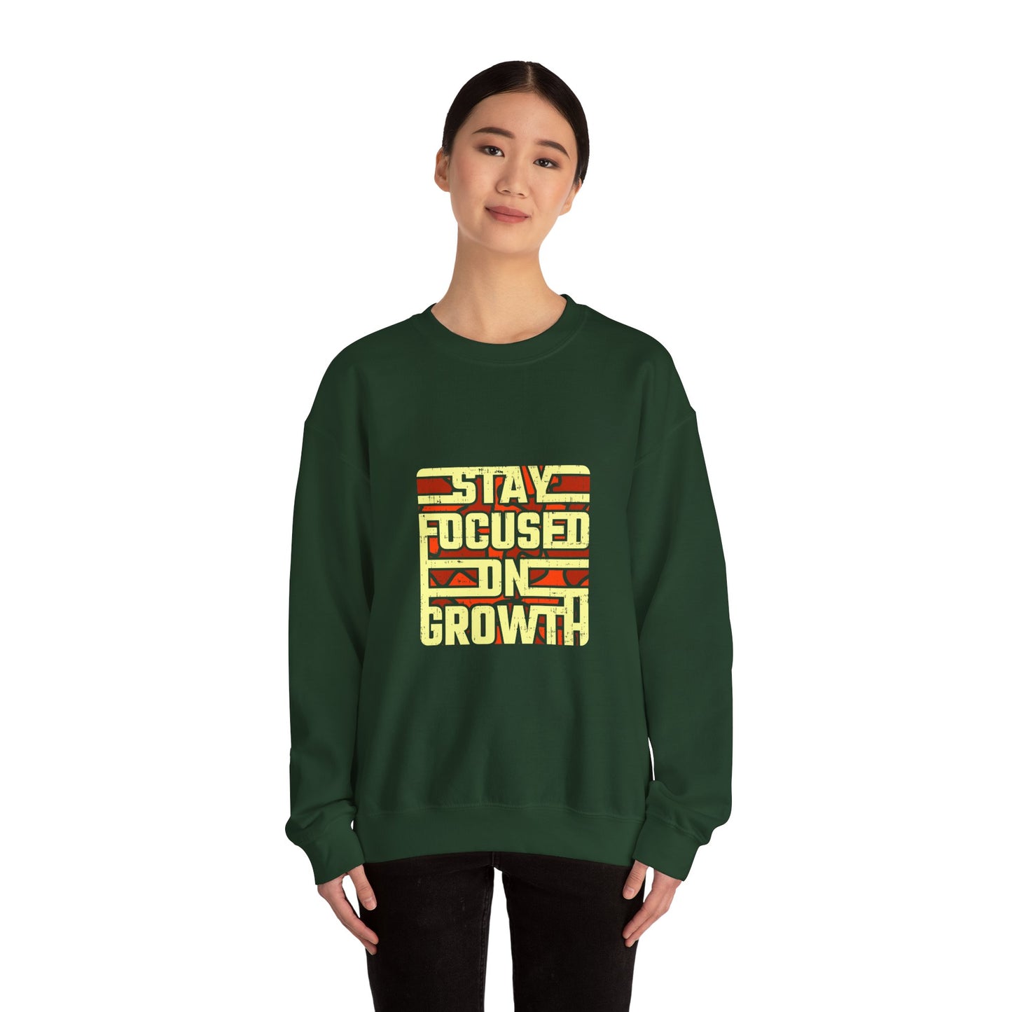 Stay Focused On Growth Unisex Heavy Blend™ Crewneck Sweatshirt