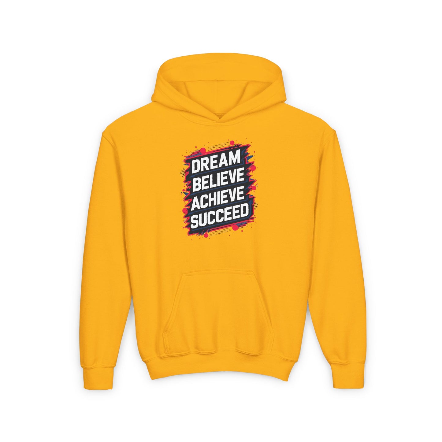 Dream Velieve Achieve SucceedDream Velieve Achieve Succeed Youth Heavy Blend Hooded Sweatshirt