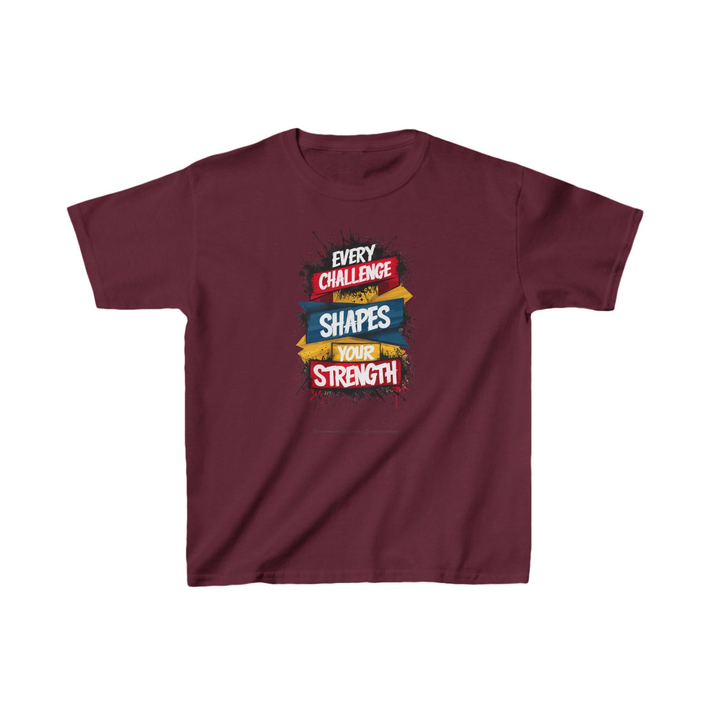 Every Challenge Shapes Your Strength Kids Heavy Cotton™ Tee