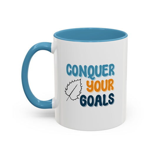 Conquer Your Goals Accent Coffee Mug (11, 15oz)