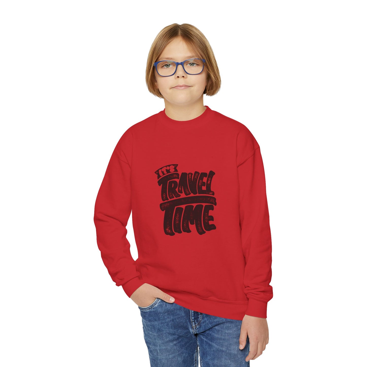 It's Travel Time Youth Crewneck Sweatshirt
