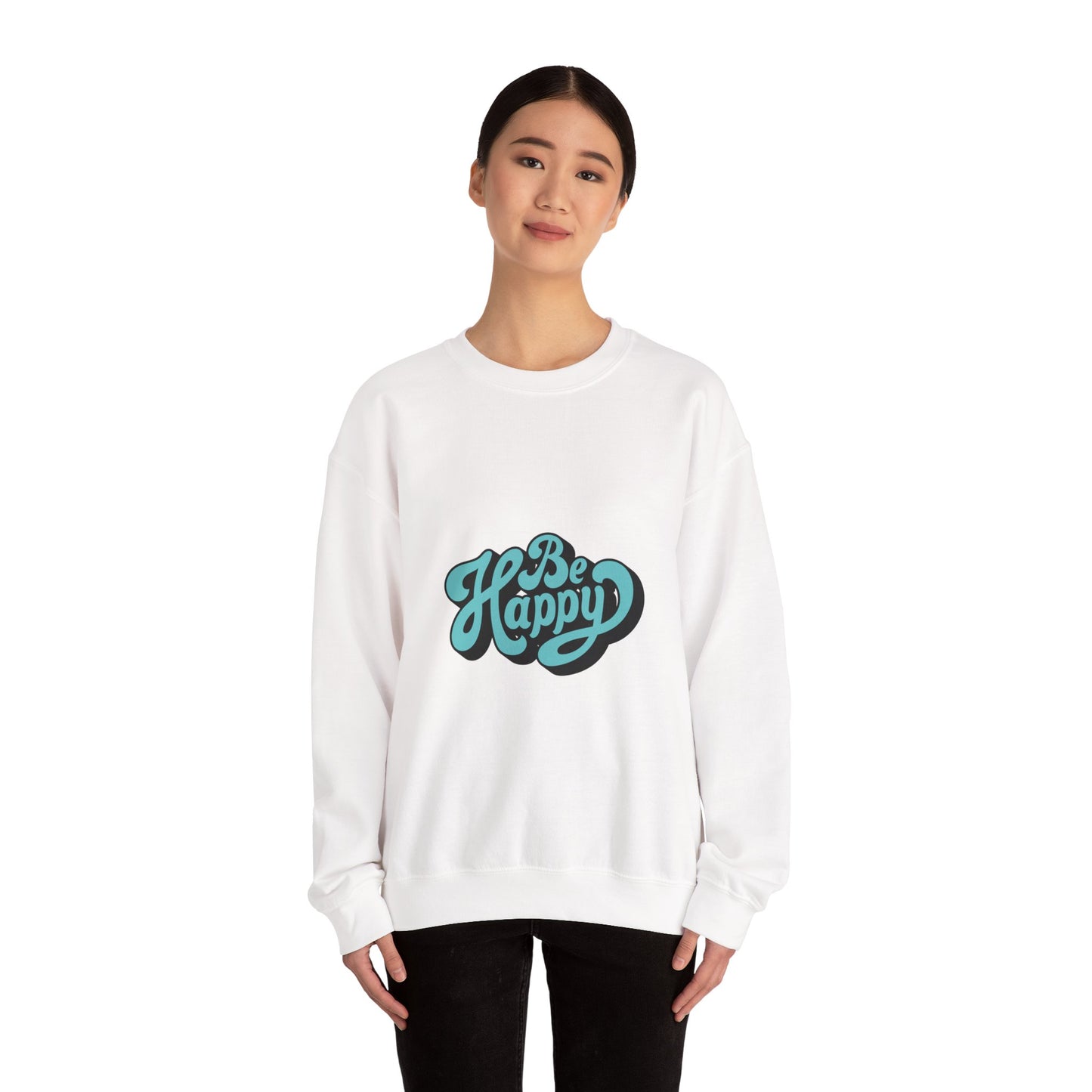 Be Happy Unisex Heavy Blend™ Crewneck Sweatshirt