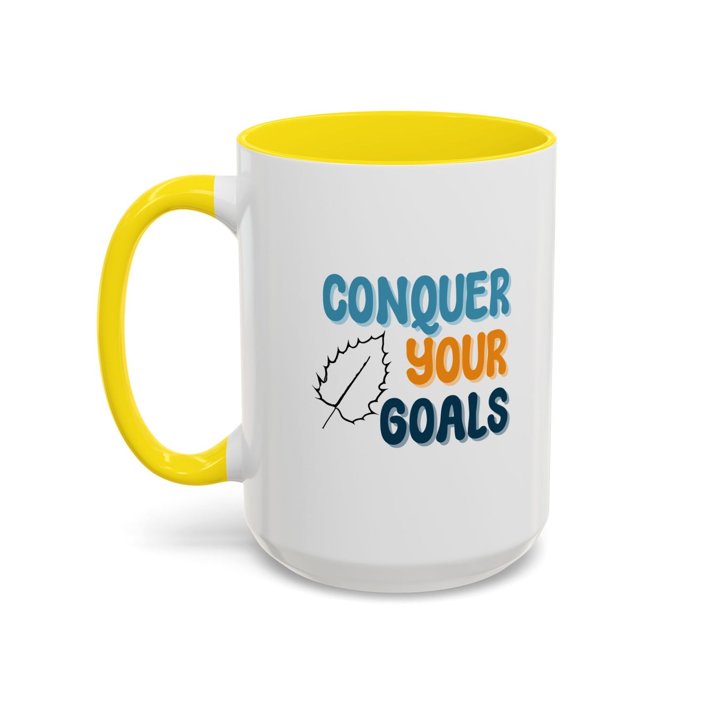 Conquer Your Goals Accent Coffee Mug (11, 15oz)