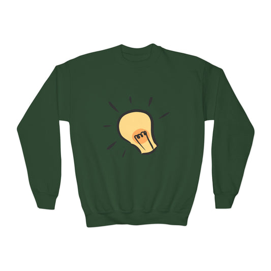Inspire Idea Bulb Youth Crewneck Sweatshirt