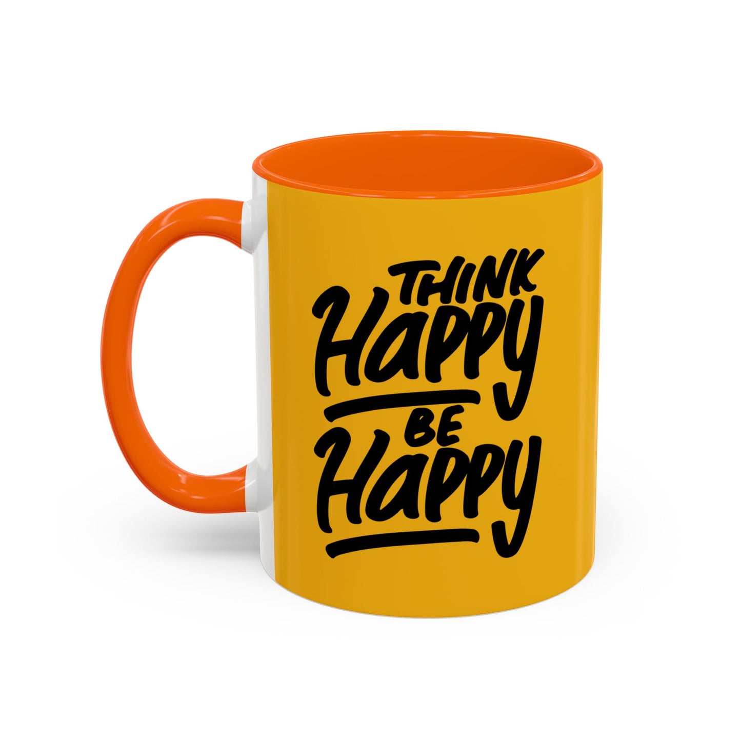 Think Happy Be Happy Accent Coffee Mug (11, 15oz)