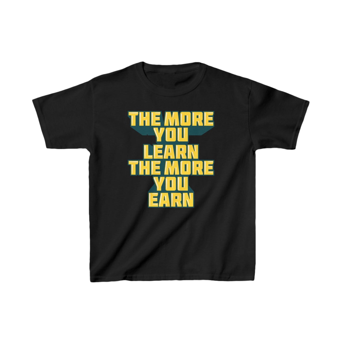 The More You Learn The More You Earn Kids Heavy Cotton™ Tee