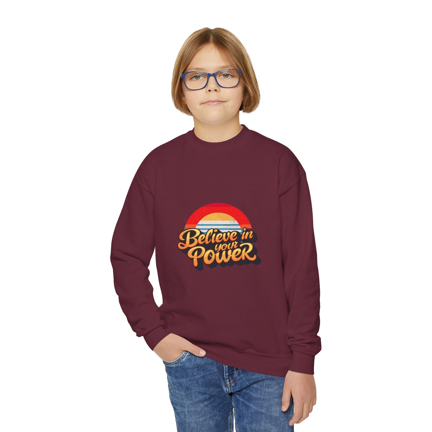 Believe In Your Power Youth Crewneck Sweatshirt