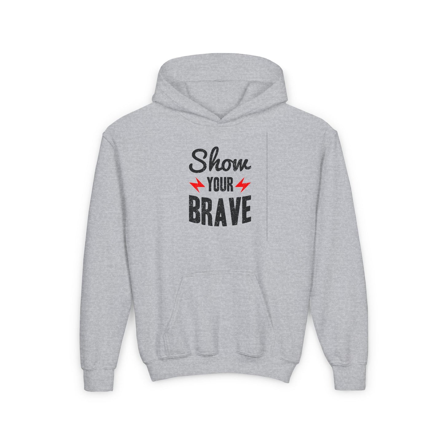 Show Your Brave Youth Heavy Blend Hooded Sweatshirt
