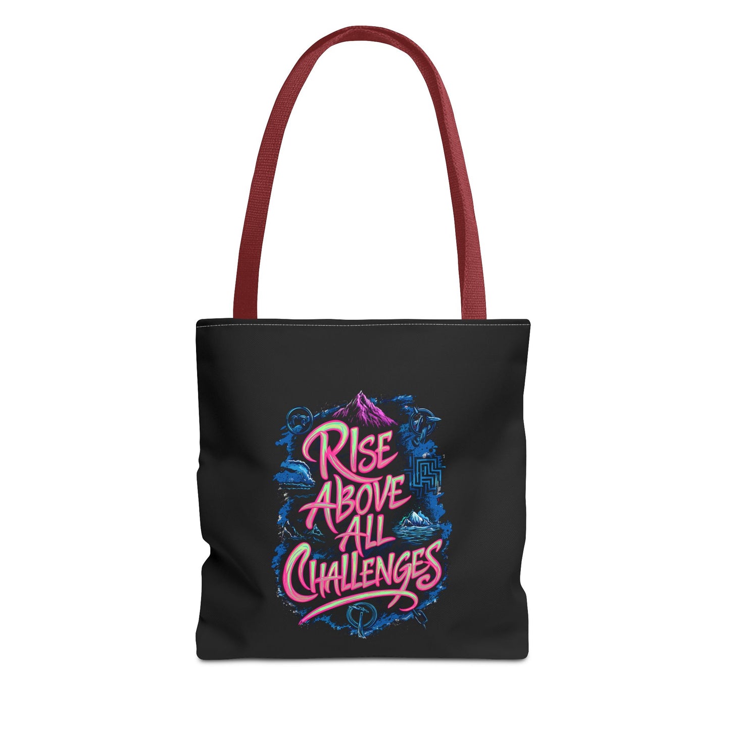 Rise Above All Challenges Tote Bag (AOP)