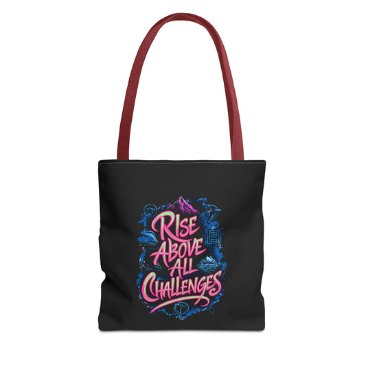 Rise Above All Challenges Tote Bag (AOP)