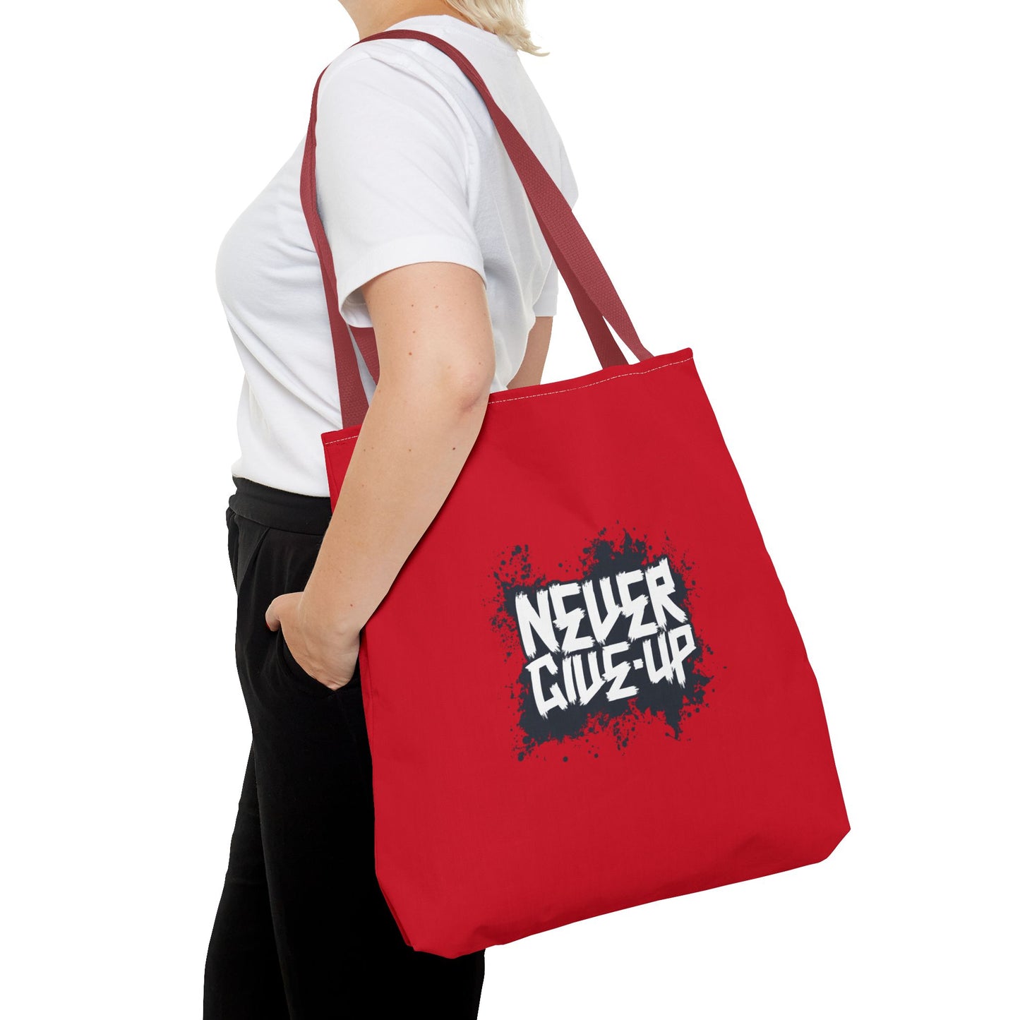 Never Give Up Tote Bag (AOP)